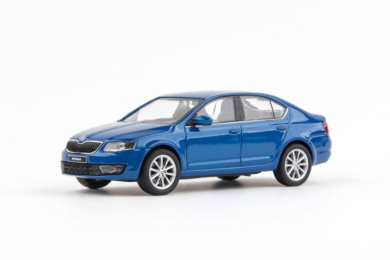 Abrex Škoda Octavia III 1:43 Modrá Race Metalíza